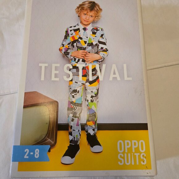 🎉 OppoSuits “Testival” Blazer – Colorful Retro Pattern Suit Jacket NWT - Picture 6 of 9